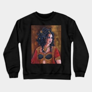 Medusa greek mythology gorgon art by Renee L. Lavoie Crewneck Sweatshirt